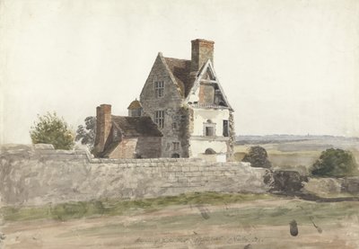 Restanten van Parton Hall, Staffordshire, 1820 door Cornelius Varley